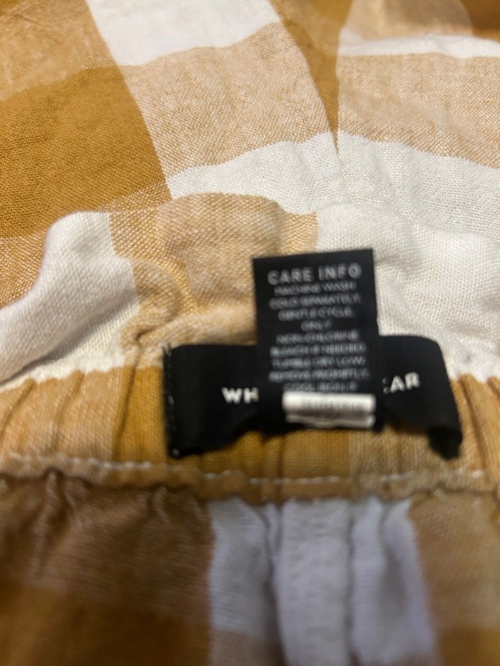 Casual Mustard Plaid Women’s Shorts - Picture 4 of 4